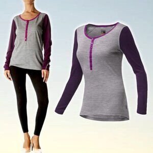 ICEBREAKER Oasis Merino Wool Long Sleeve Henley Sz XS